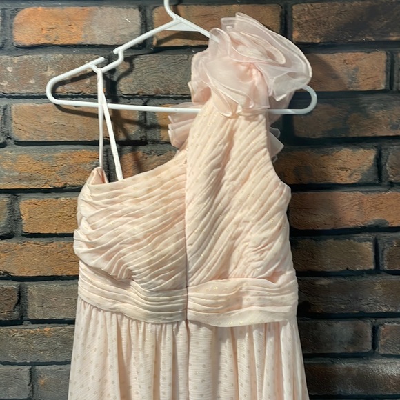 Women’s Mac Duggal One Shoulder Polka Dot Gown Size 12 in Porcelain - Picture 7 of 11